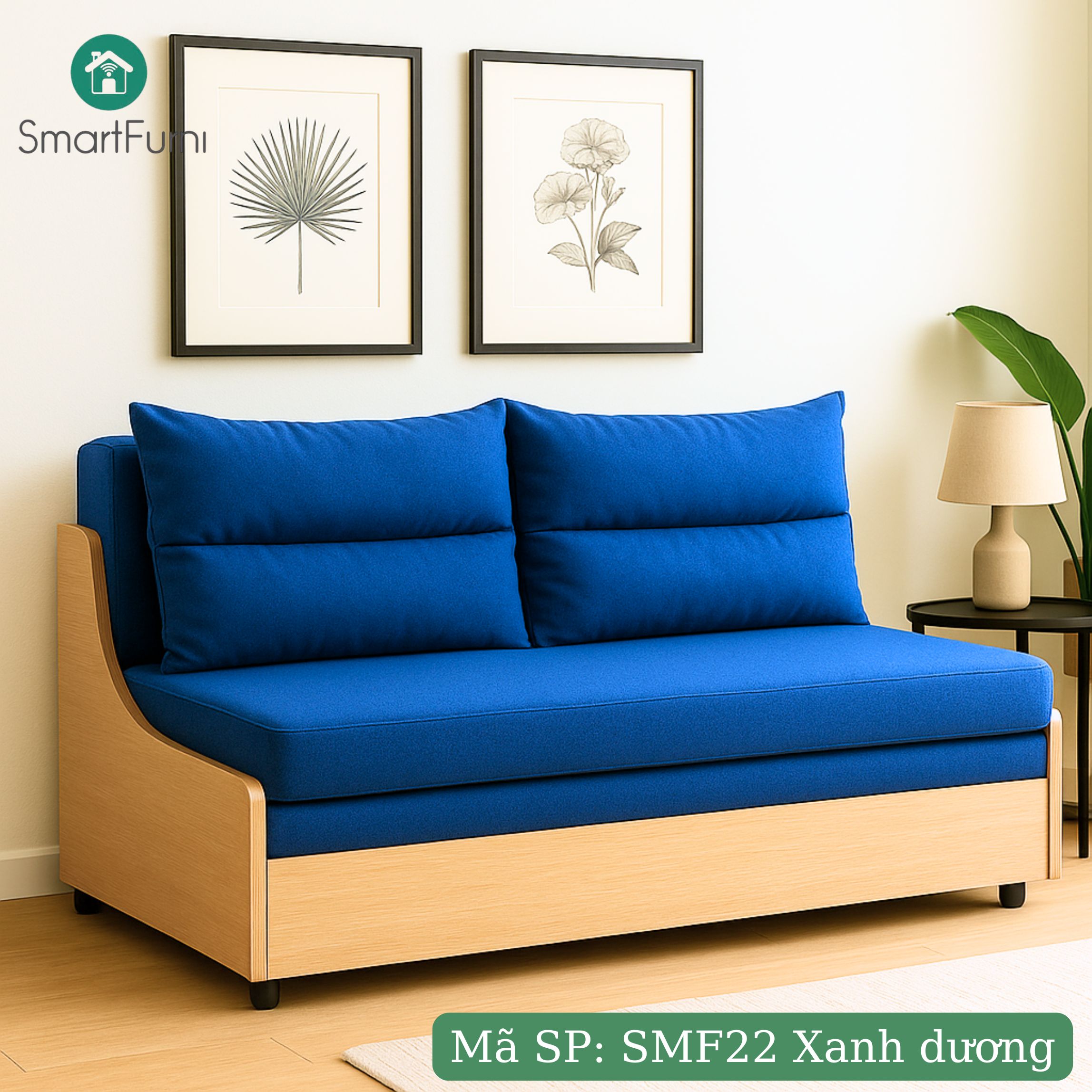 Sofa giường gấp gọn vải lanh canvas SmartFurni - SMF22 - 4 SIze - Xám đậm_thumbnail_9
