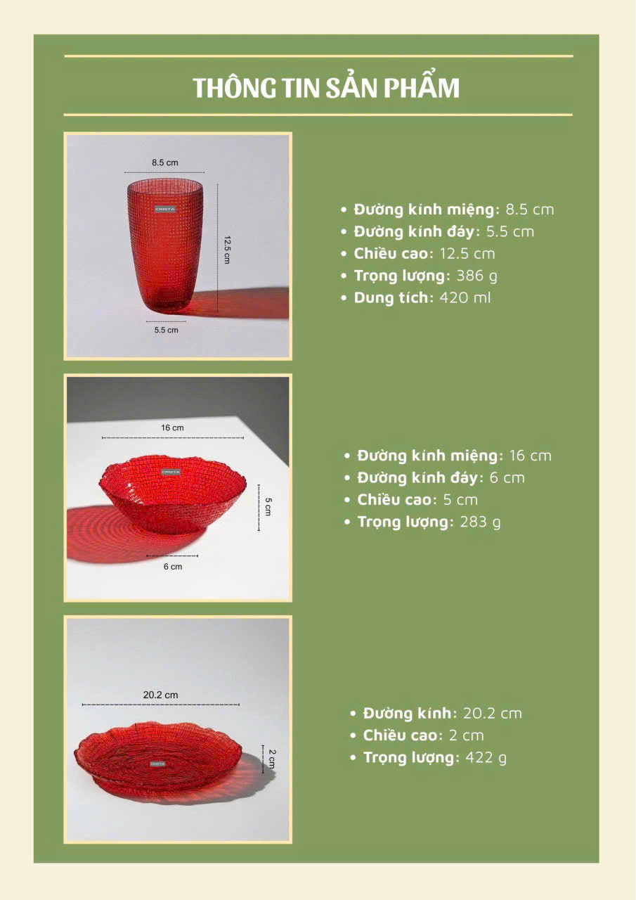 Bộ 6 món thủy tinh CRISTA HOME vân lưới dập nổi_thumbnail_12
