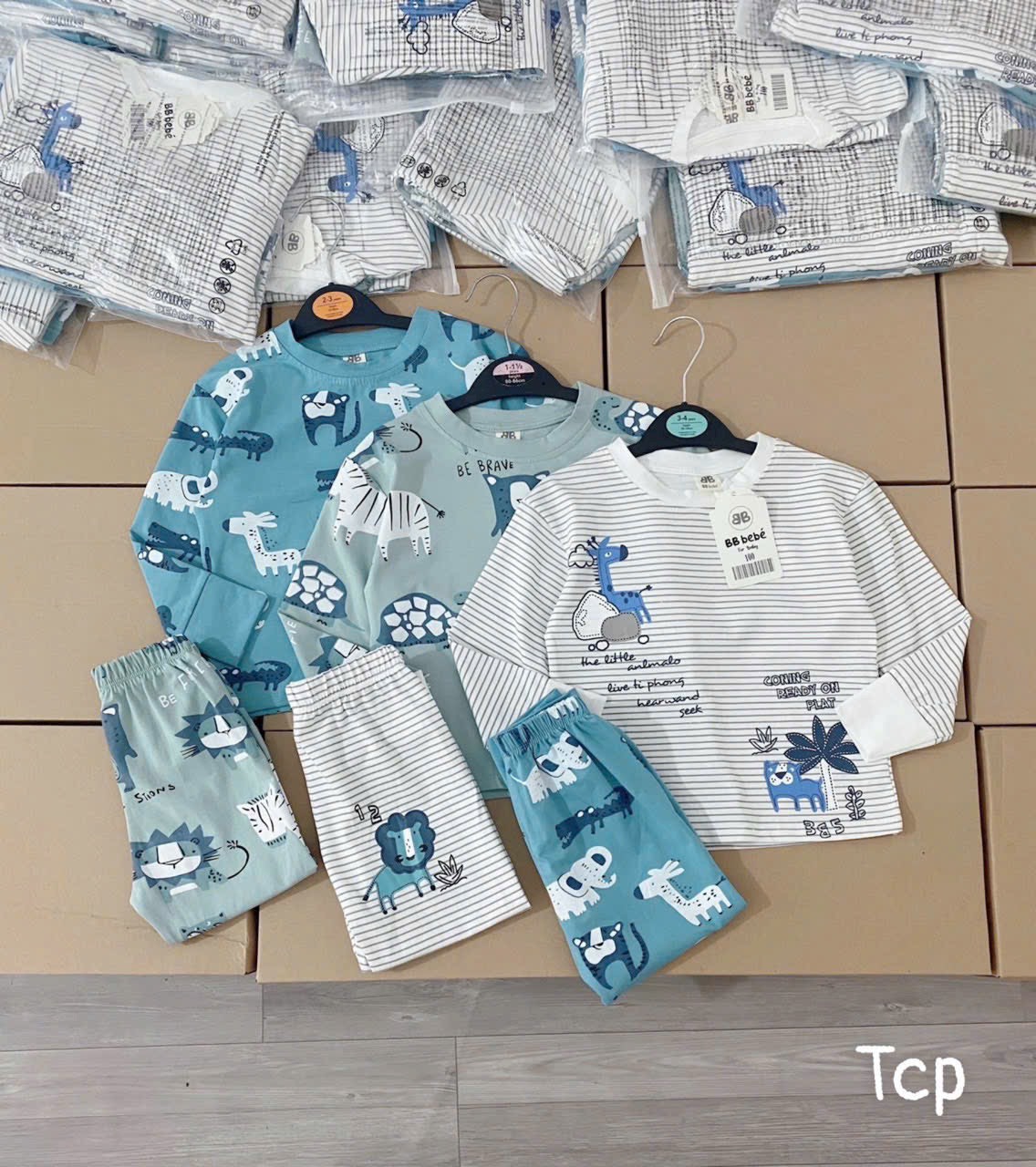 K16 SET 3 BỘ DÀI TAY HÌNH THÚ- A100.34