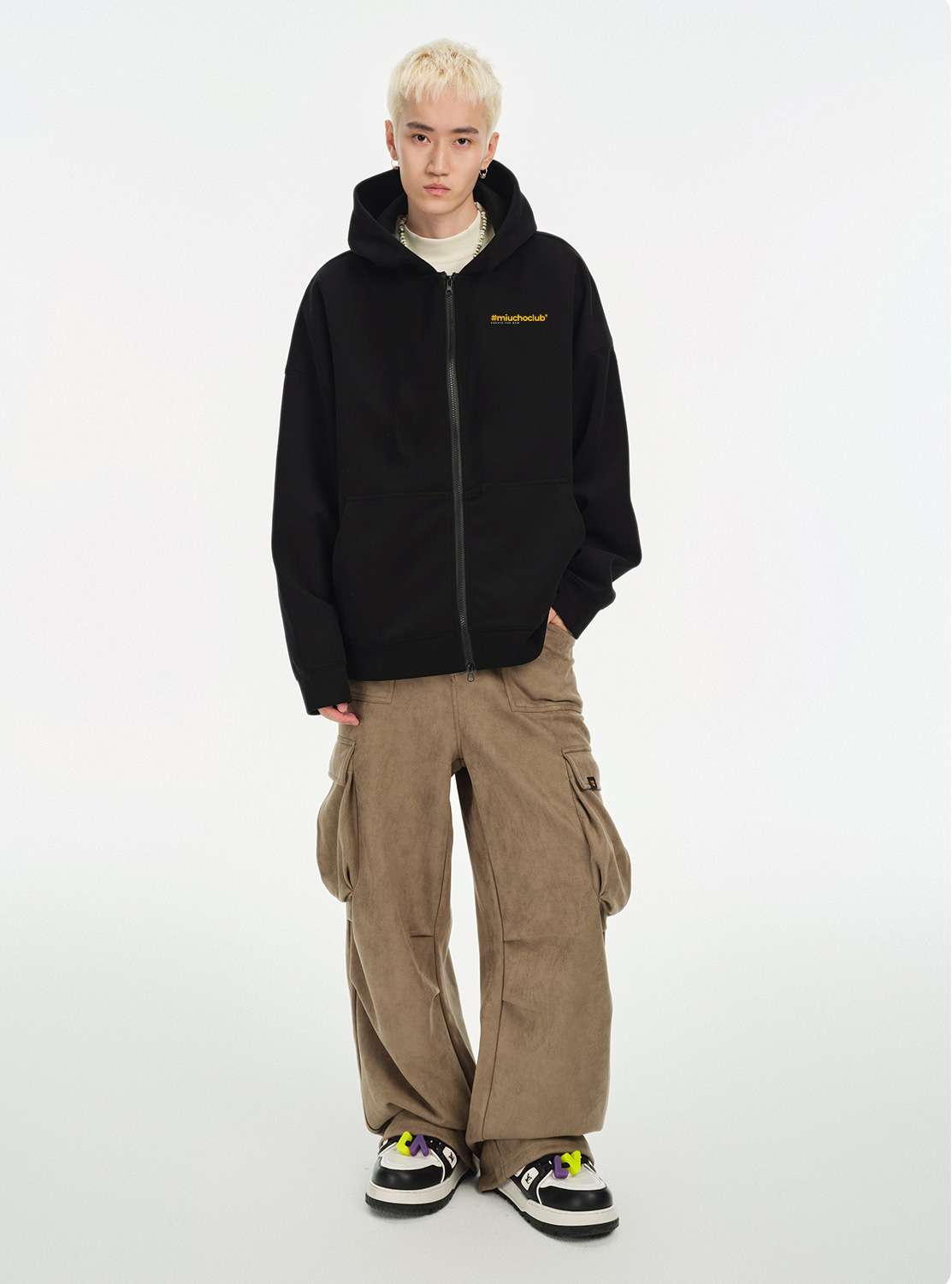 Áo hoodie zip nam local brand form rộng HZD1619 Miucho Club vải nỉ chân cua dày dặn mũ rộng in basic_thumbnail_5