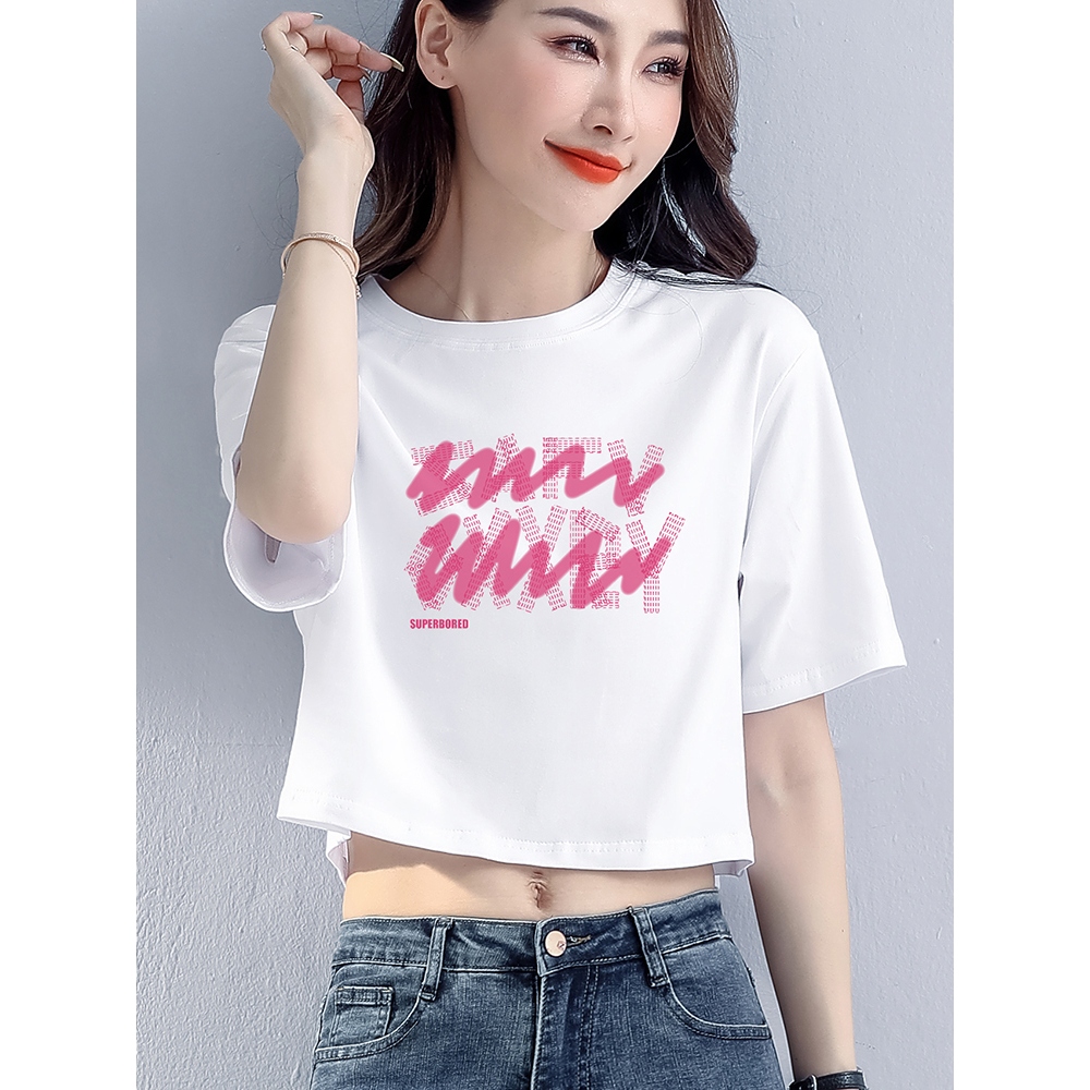 [Form Rộng] Áo croptop nữ form rộng đen trắng in hình thời trang - áo laptop dáng rộng chất liệu cotton LOZA G0127_thumbnail_11