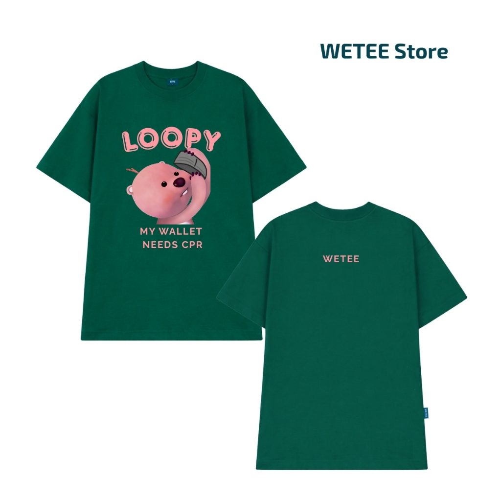 Áo thun unisex UX30-1131 hình LOOPY hồng dáng oversized local brand WETEE_thumbnail_9