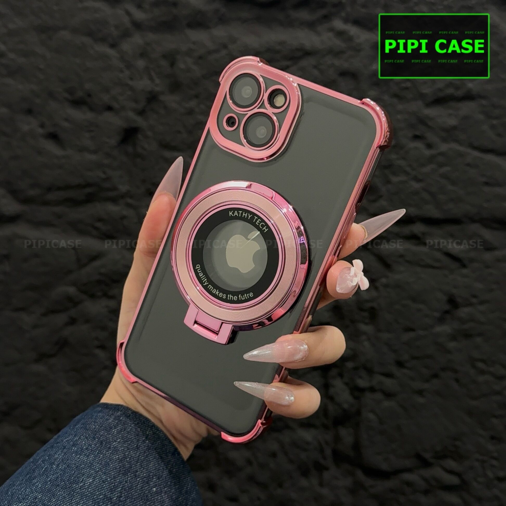 Ốp Lưng iPhone 15 - Ven - Hồng