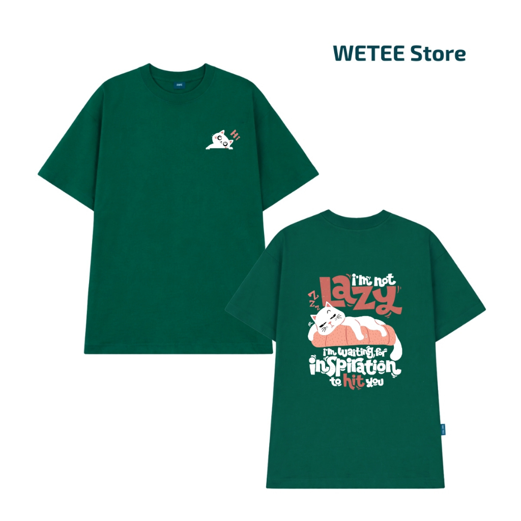 Áo thun unisex UX30-1141 LAZY hình mèo nằm dáng oversized local brand WETEE_thumbnail_11