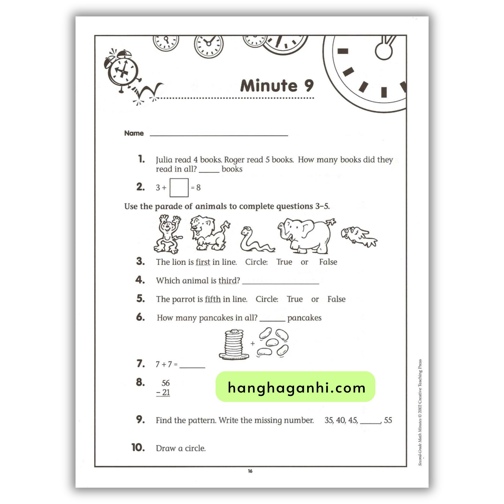 Math Minutes Grade 2- Sách Toán Tiếng Anh cho bé lớp 2_thumbnail_9