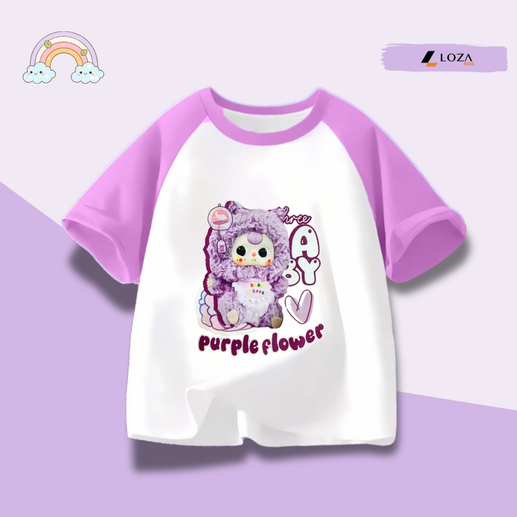 Áo thun bé gái in hình Baby three nhiều mẫu - Loza Kids BT002_thumbnail_6