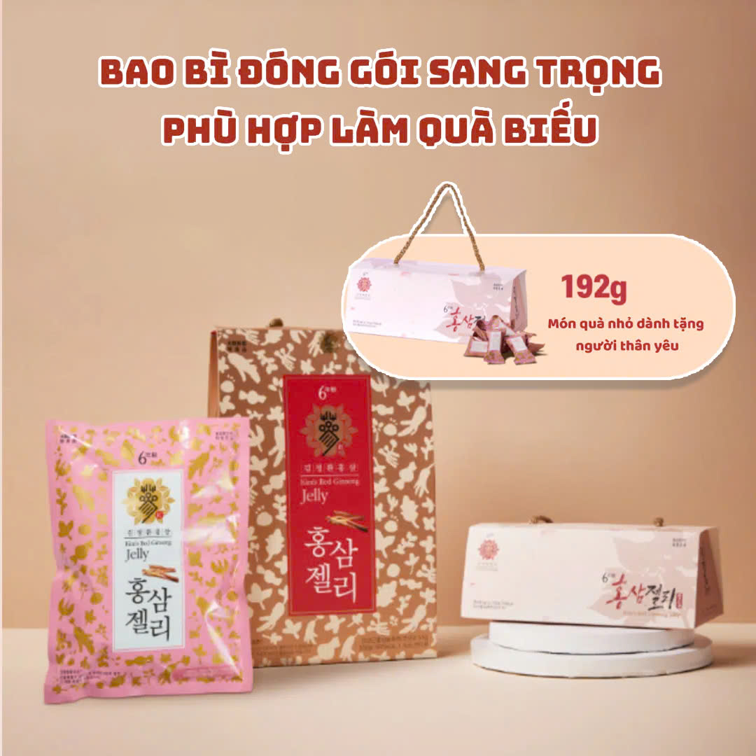 Thạch Dẻo Hồng Sâm Tảo Biển 192g