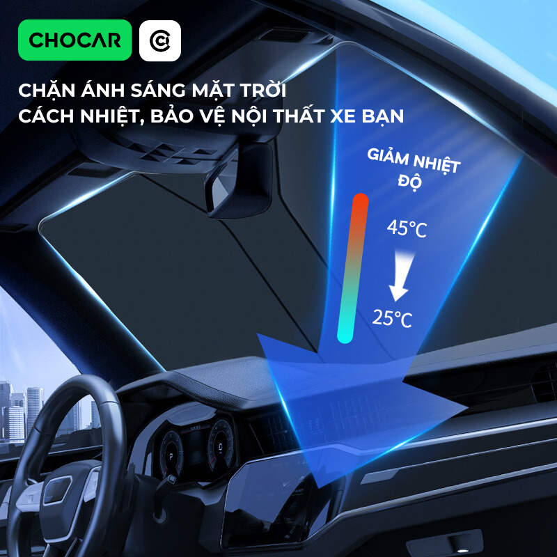 Tấm Che Nắng Kính Lái Ô Tô Bạc Titan