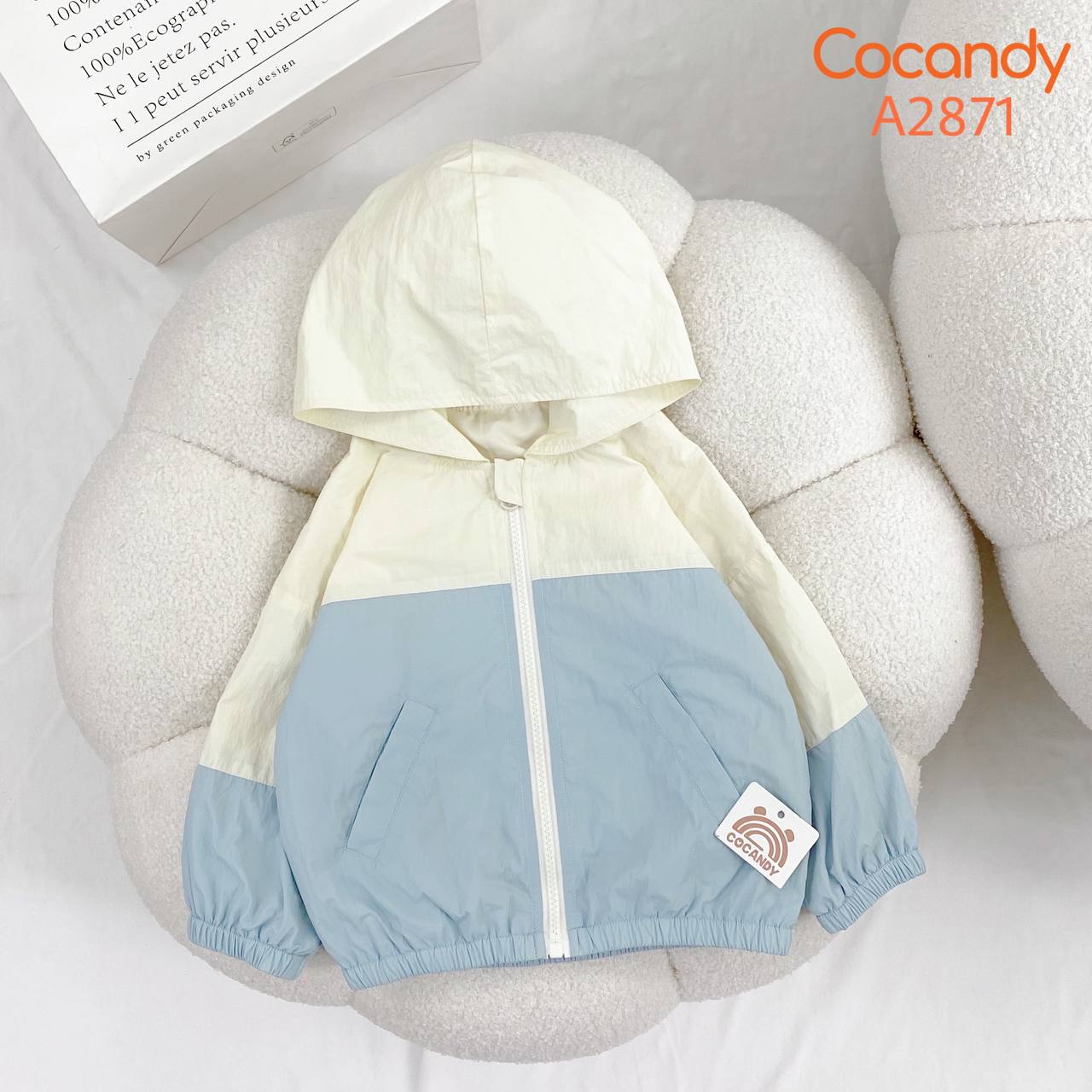 Áo khoác gió BE phối XANH_thumbnail_0