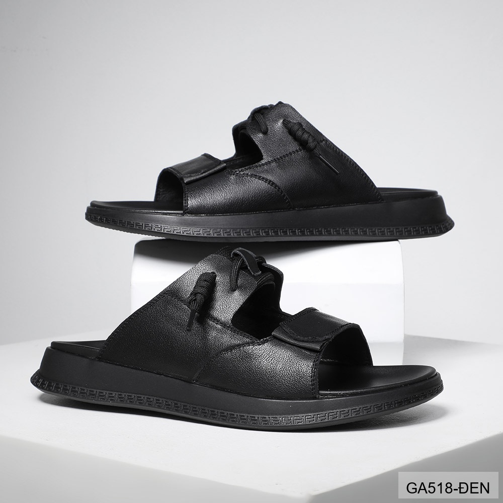 GA518 - Dép xỏ ngón nam da bò đế cao su phong cách trẻ trung màu đen_thumbnail_2