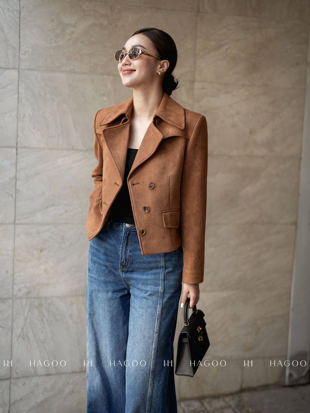 Quần Jeans bổ can sườn dáng suông HAGOO_thumbnail_6