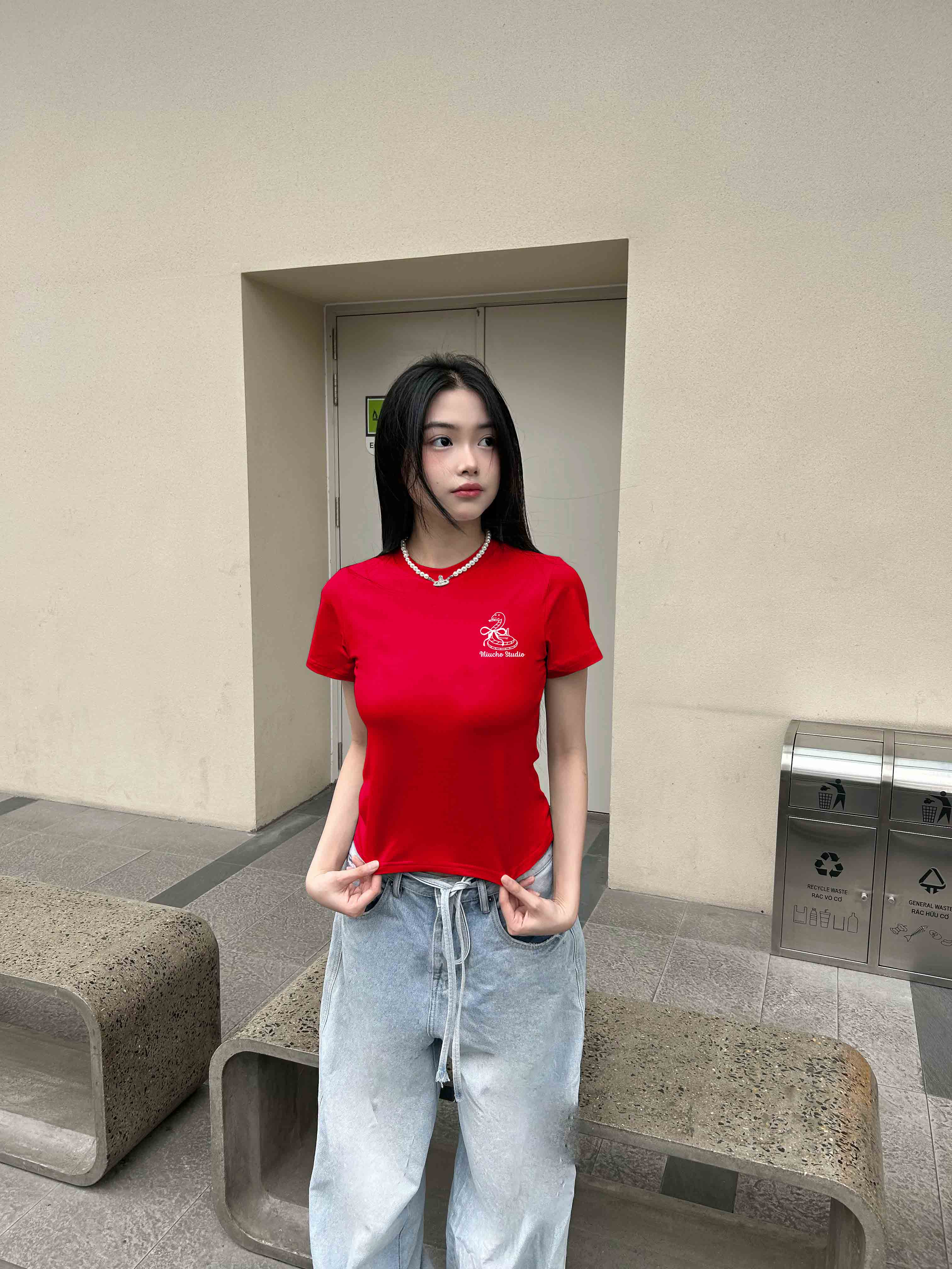 Áo baby tee tết cổ tròn vải cotton 4c co giãn thoáng mát 1787 Miucho in mix_thumbnail_3