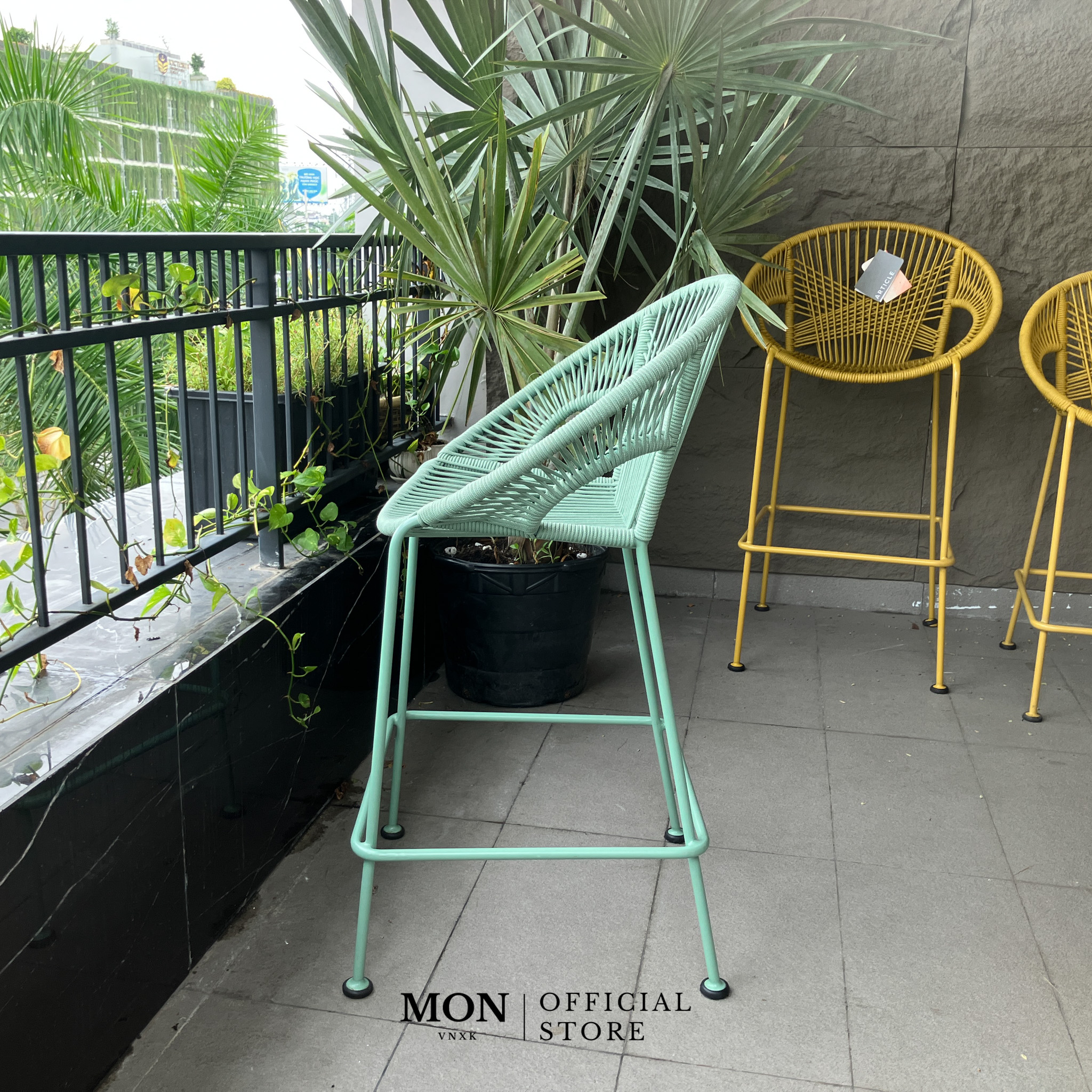 GHẾ BAR THẤP NGOÀI TRỜI ARTICLE KASIKO TURMERIC XANH NGỌC_thumbnail_9
