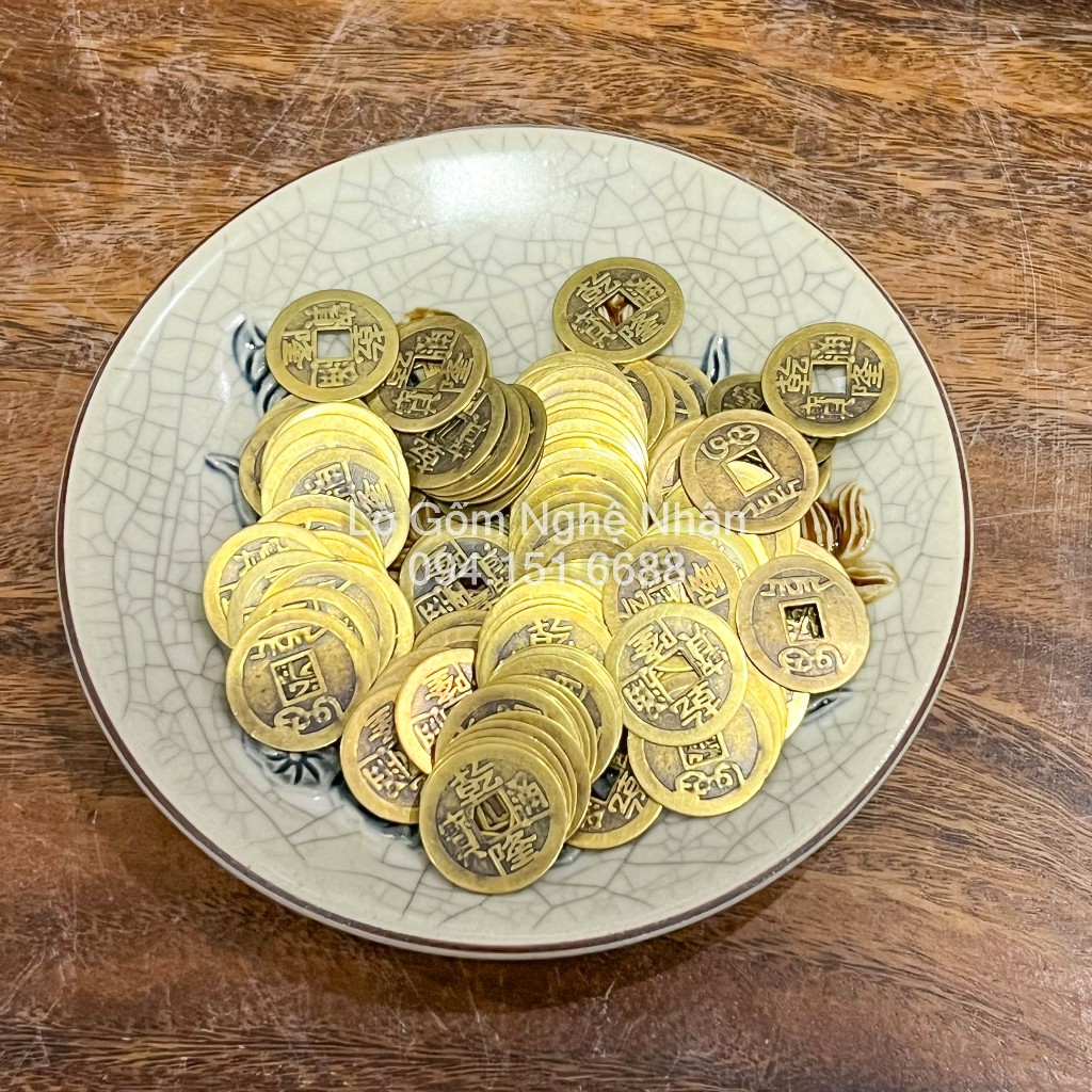 Đồng xu âm dương may mắn kích vượng tài lộc gieo quẻ xin đài