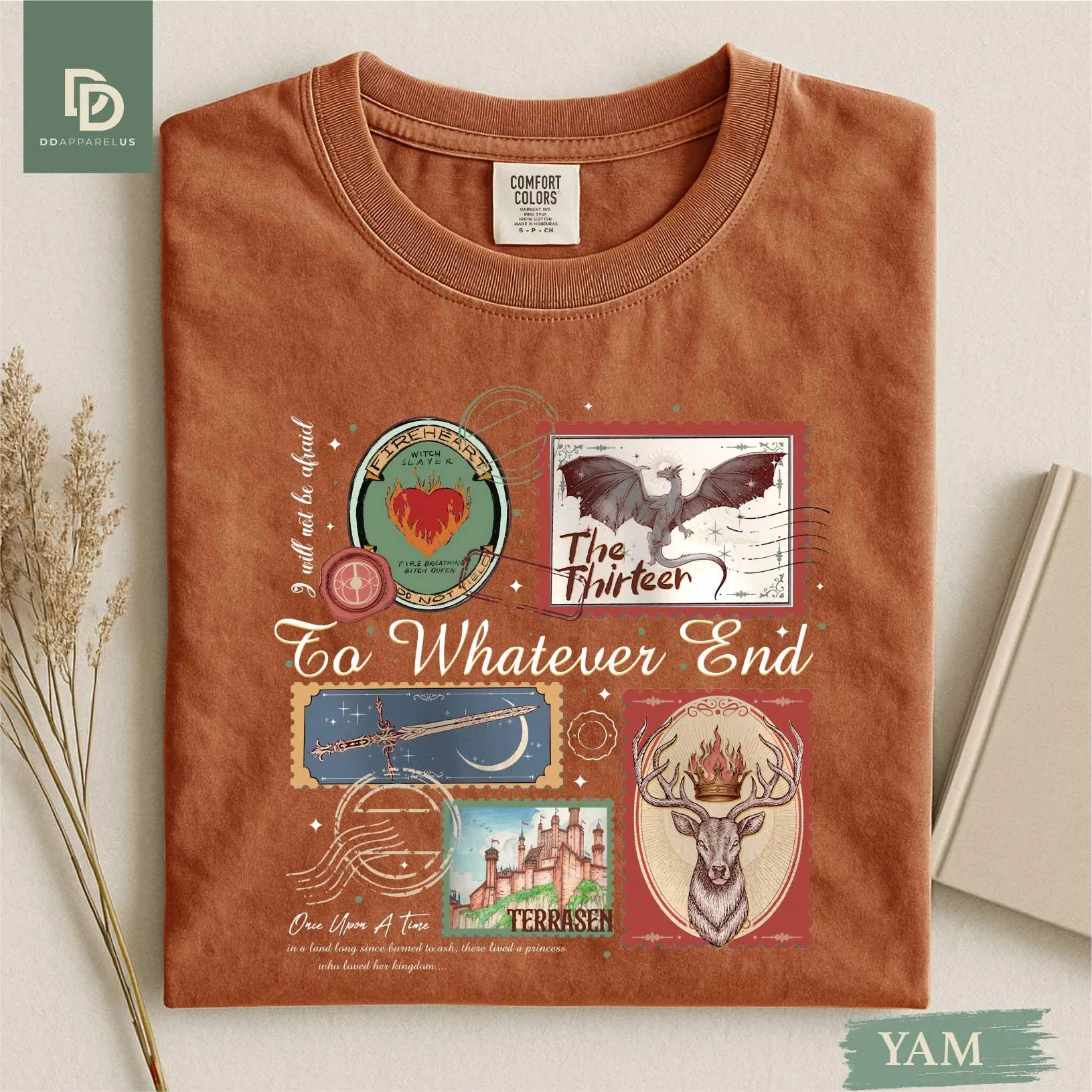 Soft Graphic Tee with Bookish Stamp Design_thumbnail_7
