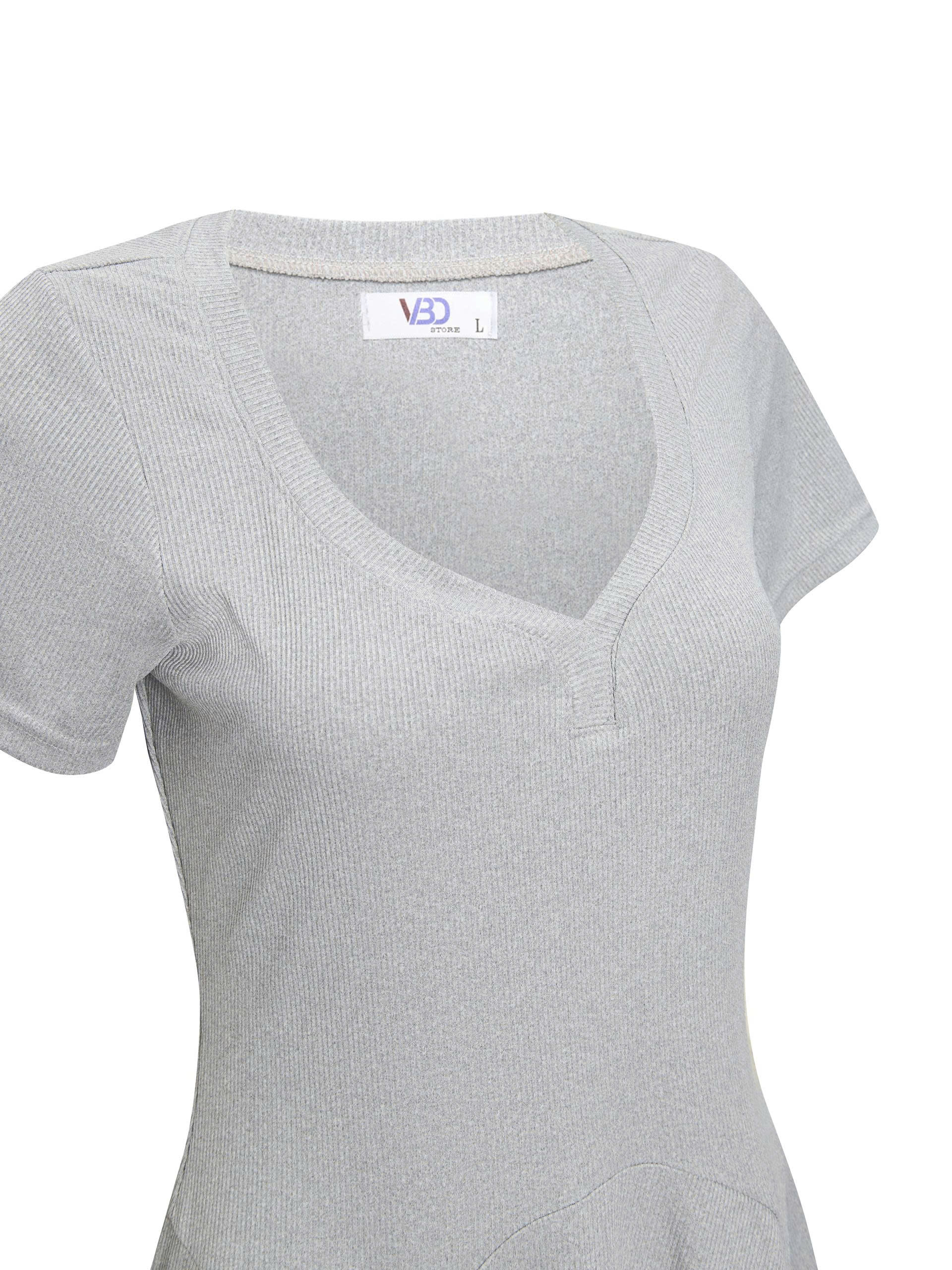 Đầm thun dáng A xòe phối ren bigsize DA161 dành cho nàng béo mập từ 55-95kg_thumbnail_4