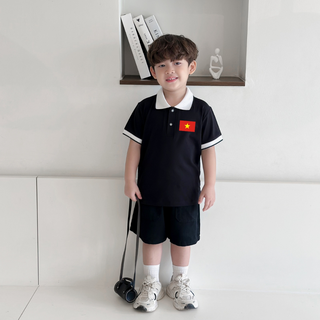 Áo Polo bé trai in hình 'Cờ đỏ sao vàng Việt Nam' - Loza Kids PY072_thumbnail_1