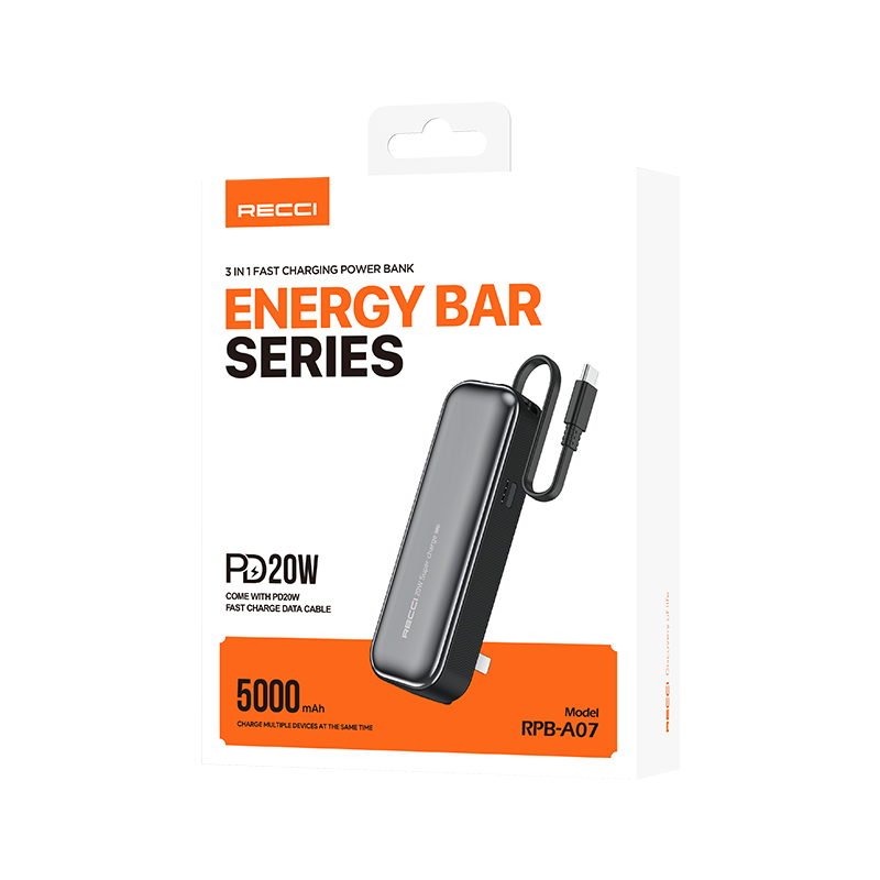 Sạc dự phòng Recci - RPB-A07-BLACK & PINK & WHITE_thumbnail_0