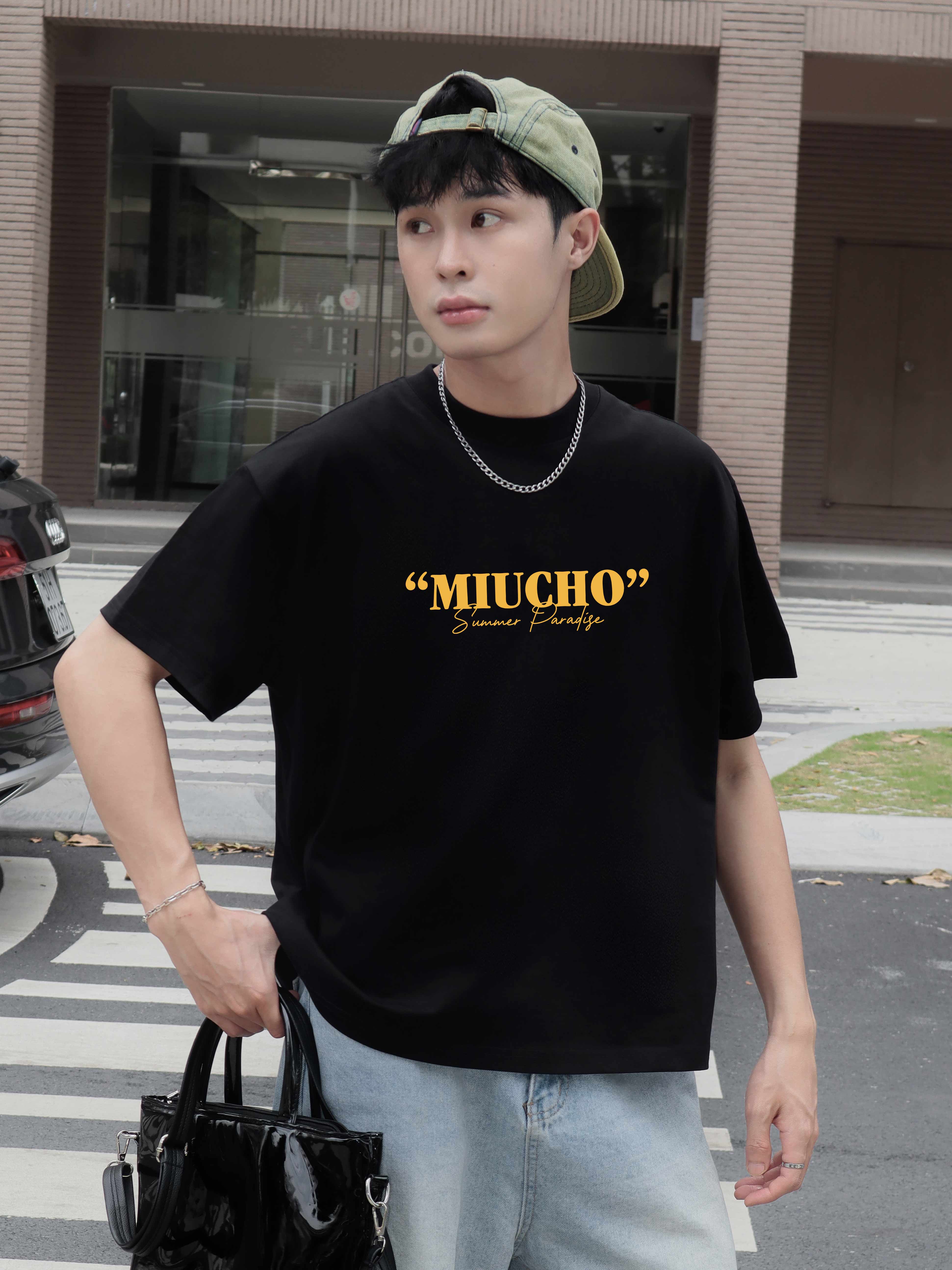 Áo phông form boxy hè biển 2222 Miucho Club vải cotton 2 chiều cổ tròn đứng form in mix_thumbnail_7