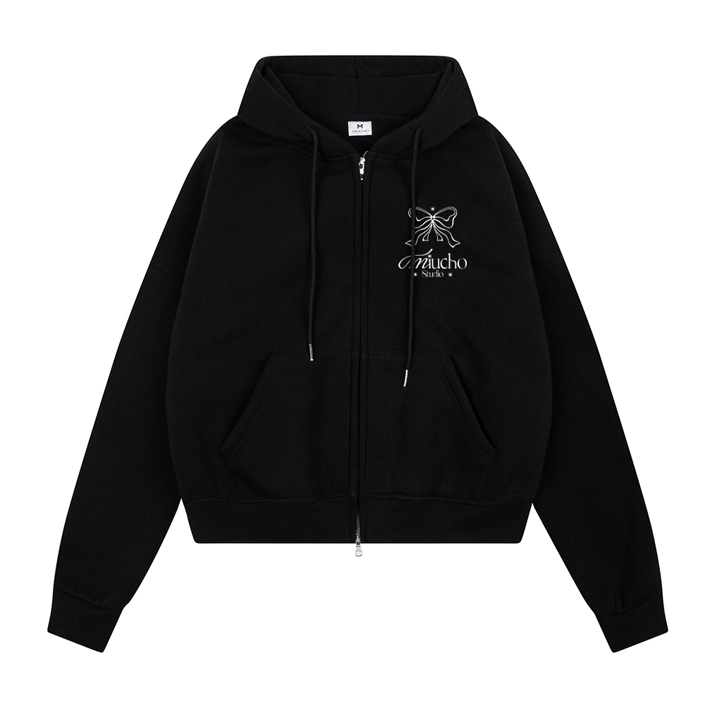 Áo hoodie zip form boxy local brand vải nỉ bông dày dặn khóa kéo HXD1630 Miucho in mix_thumbnail_2