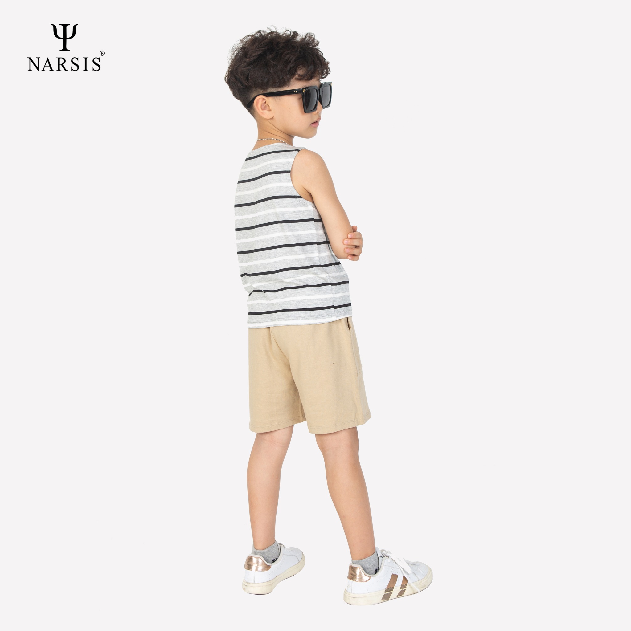 ÁO HÈ BÉ TRAI KD0008 NARSIS CHẤT LIỆU THOÁNG MÁT, DỄ CHỊU, THOẢI MÁI CẢ NGÀY, DỄ VẬN ĐỘNG_thumbnail_1