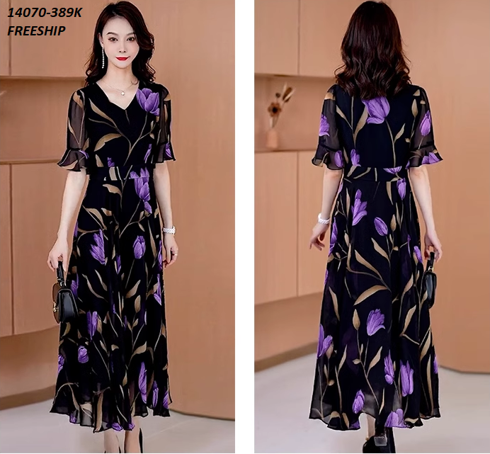 14070-Đầm maxi dài tay lở in hoa tím ( voan in, lót thun)FREESHIP_thumbnail_0