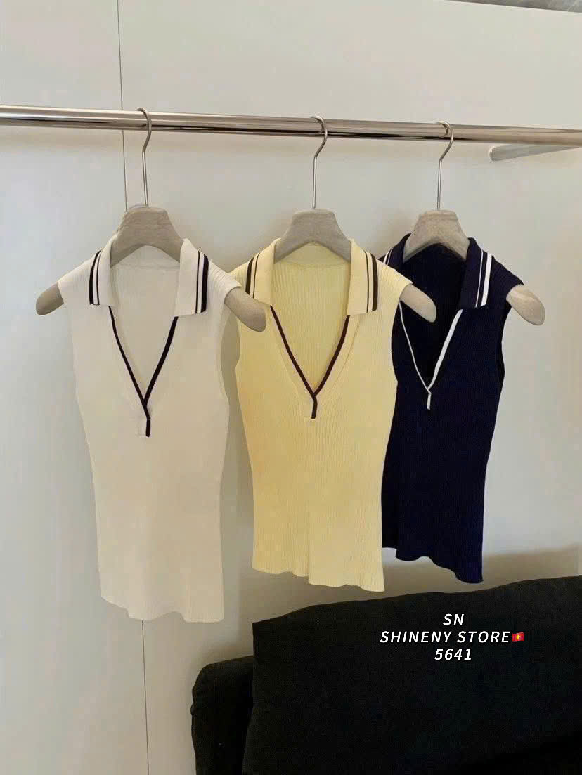 Áo dệt phối cổ viền 3M ( TRẮNG )_thumbnail_0