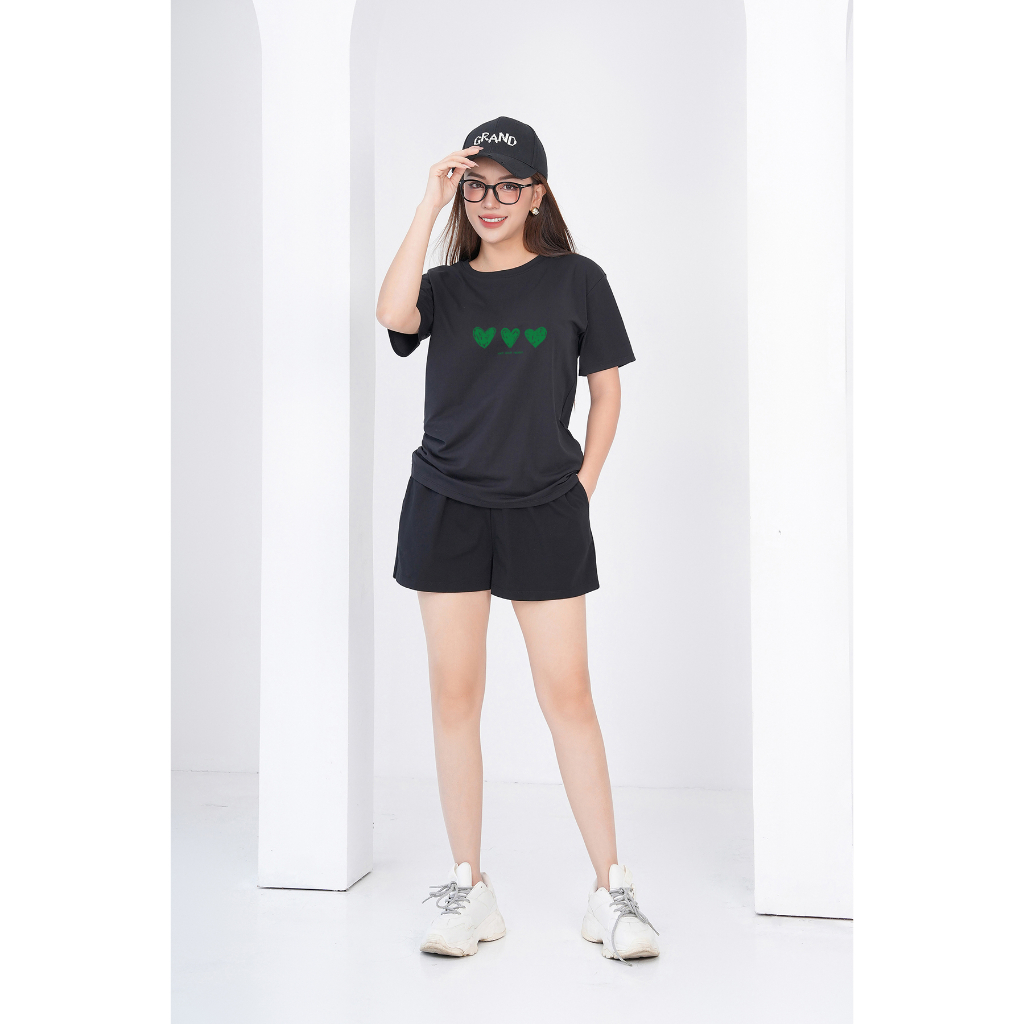 [Form rộng] Đồ bộ nữ hình Mickey chất liệu cotton 4 chiều - Set đồ nữ gồm áo thun và quần đùi cotton - LOZA G0054_thumbnail_2