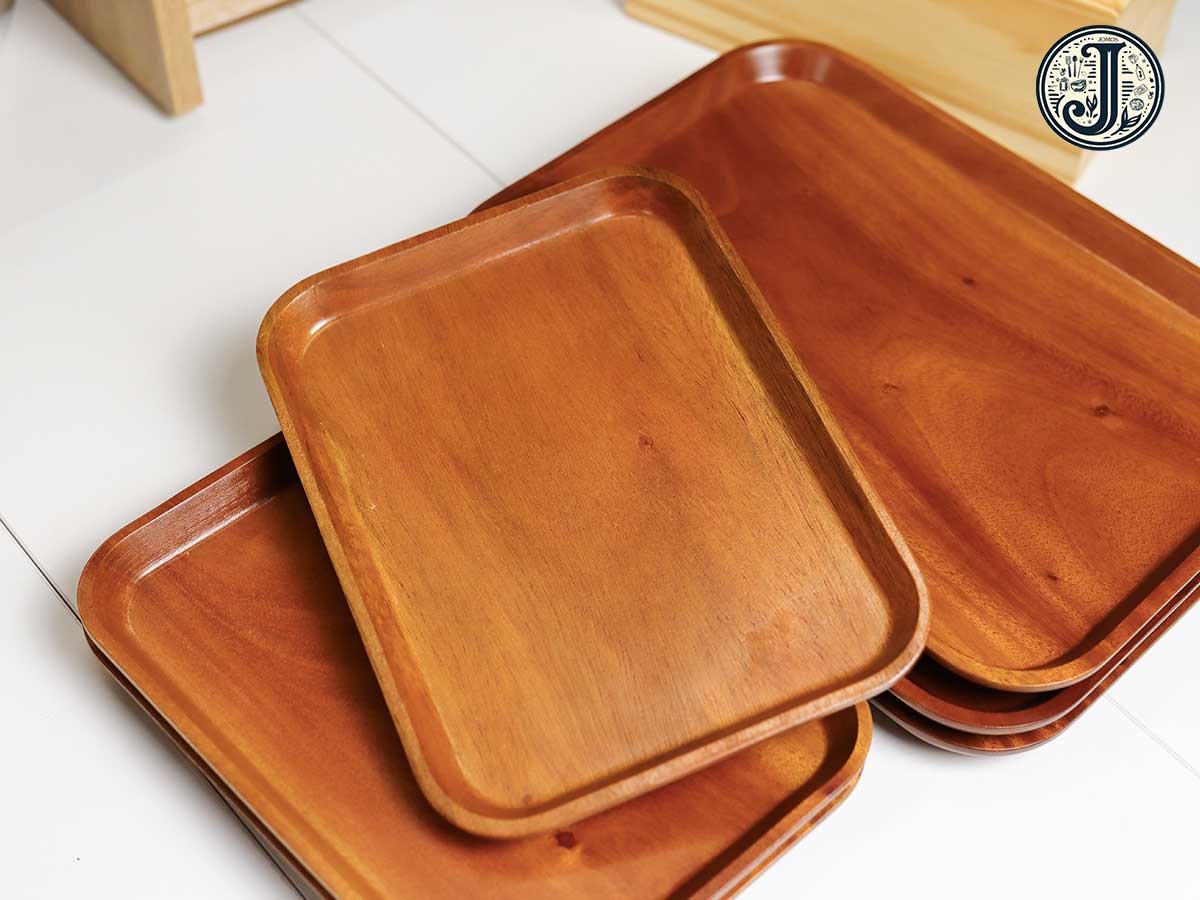 Khay Hình Chữ Nhật Gỗ Xà Cừ Gỗ Tự Nhiên  XC23 J000147