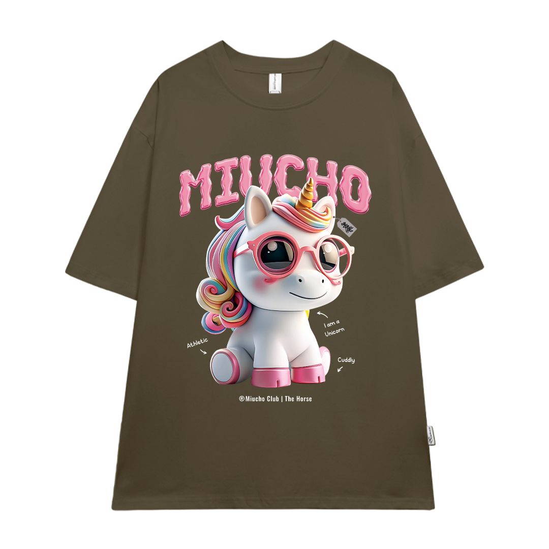 Áo thun form rộng 12 con giáp tuổi Ngọ ATD1245 Miucho tay ngắn cổ tròn in mix_thumbnail_19