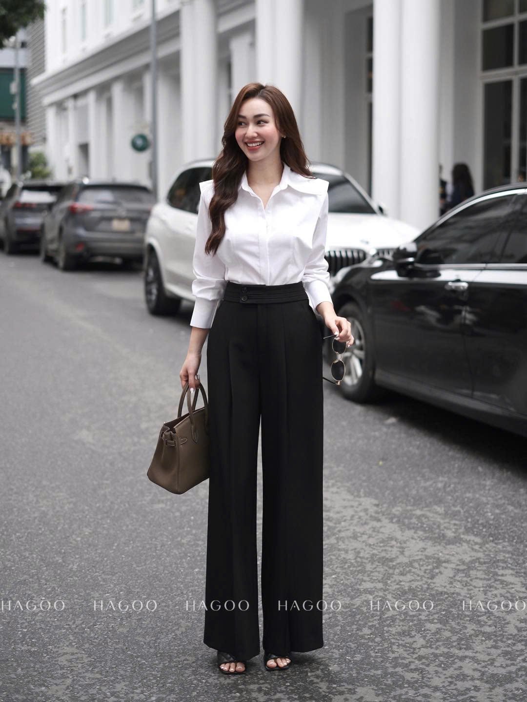 Quần suông diễu ly cạp HAGOO