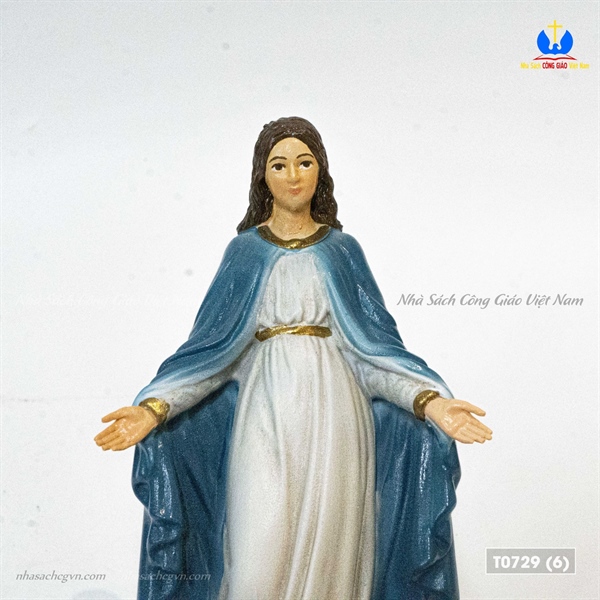 Tượng Mẹ Ban ơn xanh navy 13cm vẽ tay_thumbnail_1