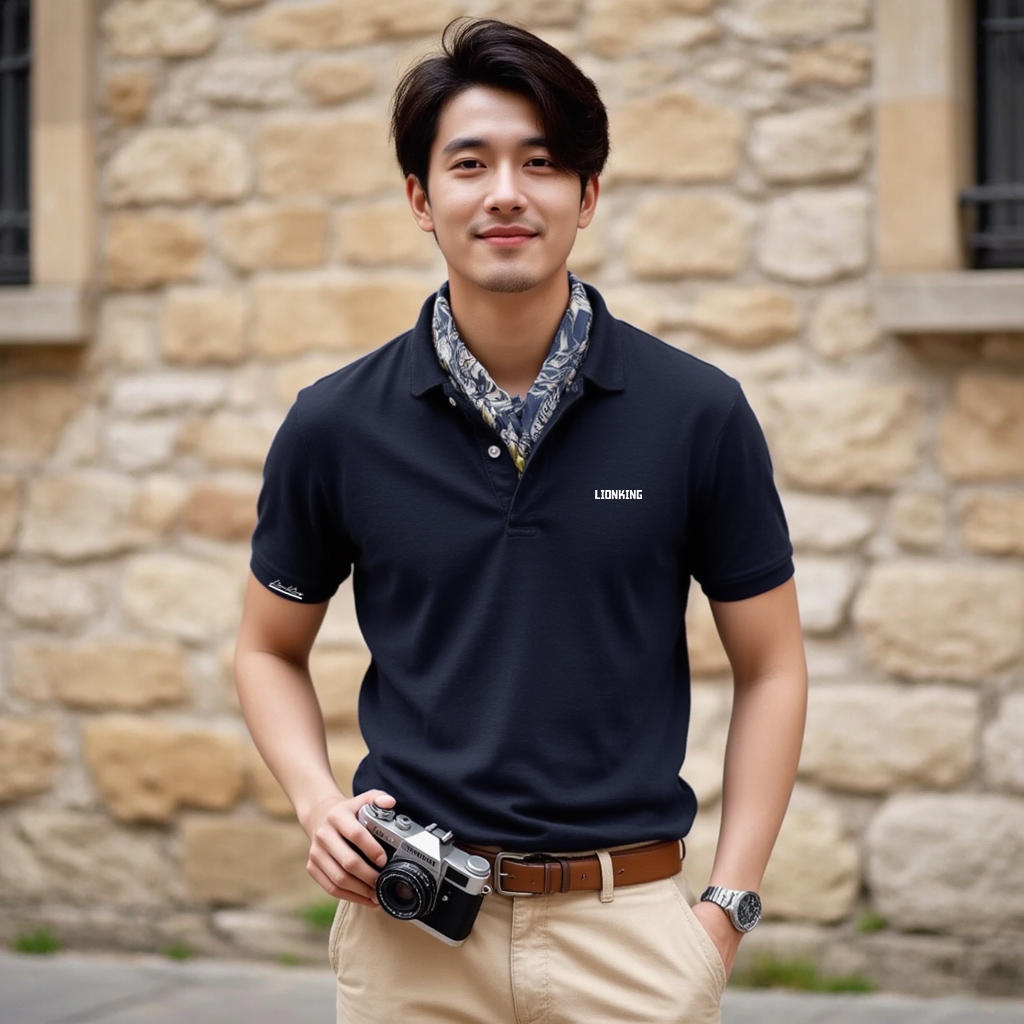 Áo polo nam form vừa 1936 Lion King vải cá sấu đứng form thoáng mát in basic_thumbnail_7