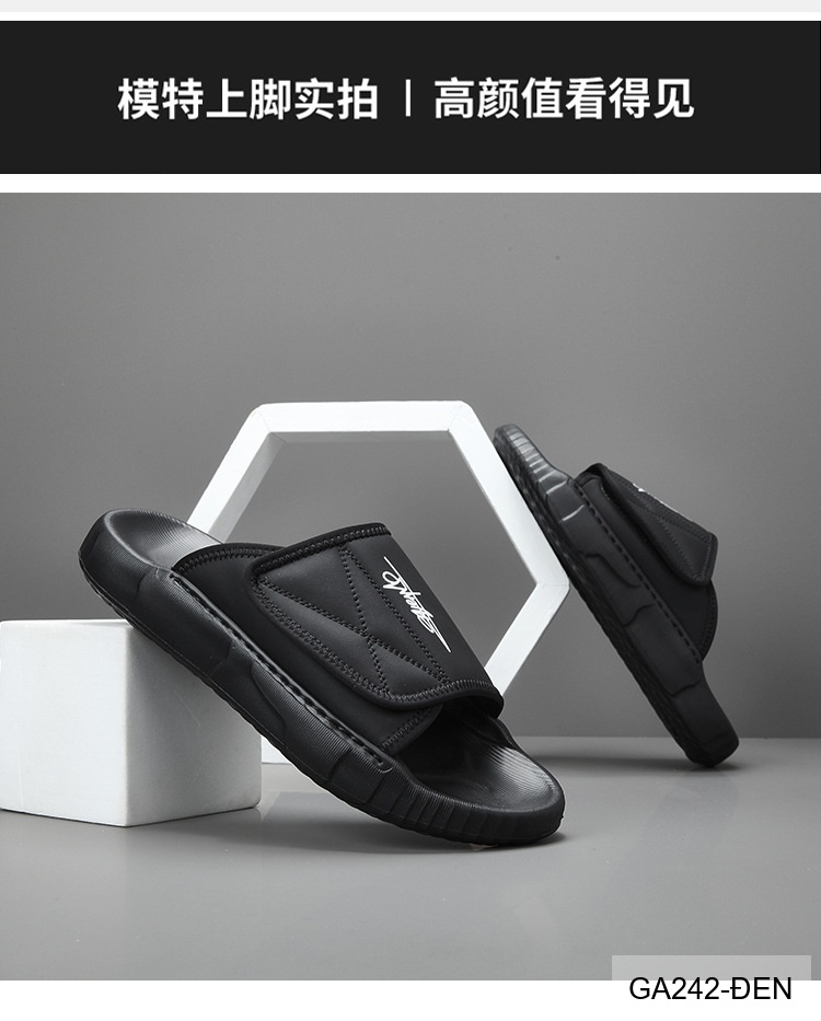 GA242 - Dép xỏ ngón nam da bò phong cách trẻ trung màu trắng đen_thumbnail_15