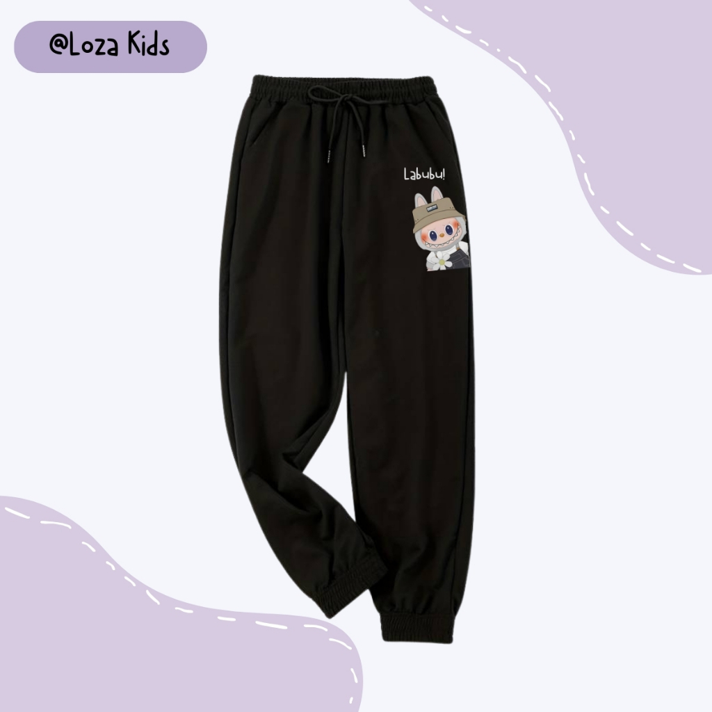 Quần dài bé trai in hình Labubu - Quần thu đông bé trai size 15-40kg Loza Kids QTU001_thumbnail_4