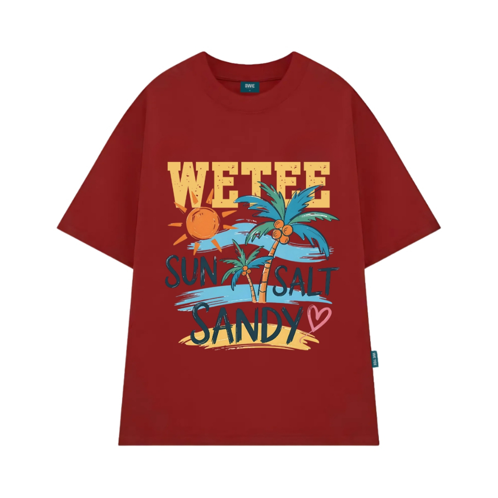 Áo thun local brand We Tee "Sun, Salt, Sandy" dáng oversize rộng unisex nam nữ - WU1072 WU1072