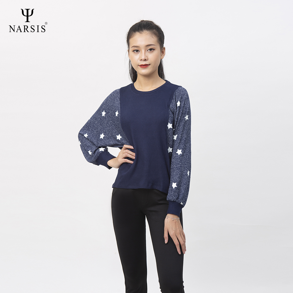 ÁO THU ĐÔNG NỮ L0038 NARSIS VẢI LEN COTTON ẤM ÁP, THOÁNG MÁT, GIỮ ẤM TỐT, MỀM MẠI_thumbnail_2