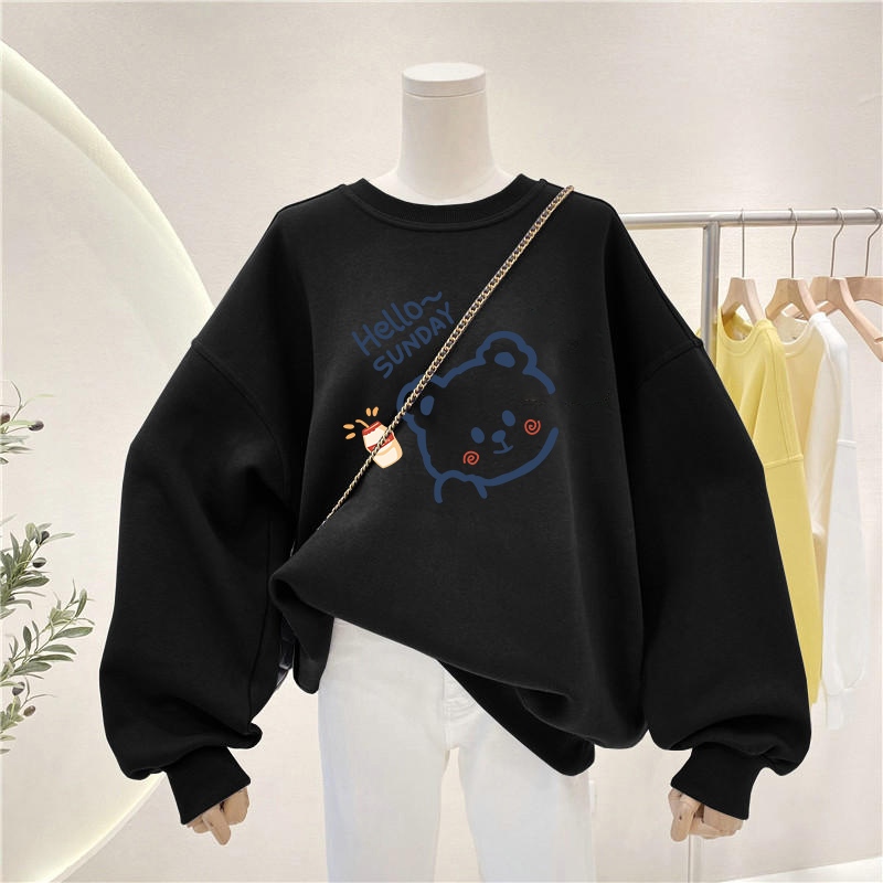 [Form Rộng] Áo sweater nữ màu đen in hình nhiều mẫu - Loza G0115_thumbnail_6