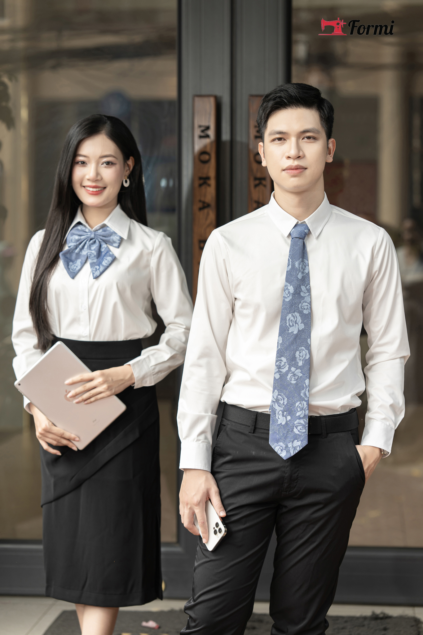 Áo sơ mi nam dài tay màu xanh