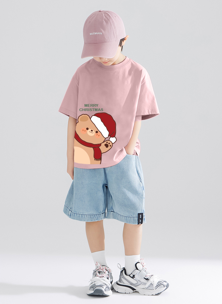 Áo thun bé trai giáng sinh noel form rộng vải cotton co giãn thoải mái AED1710 Miucho Kid in artwork_thumbnail_4