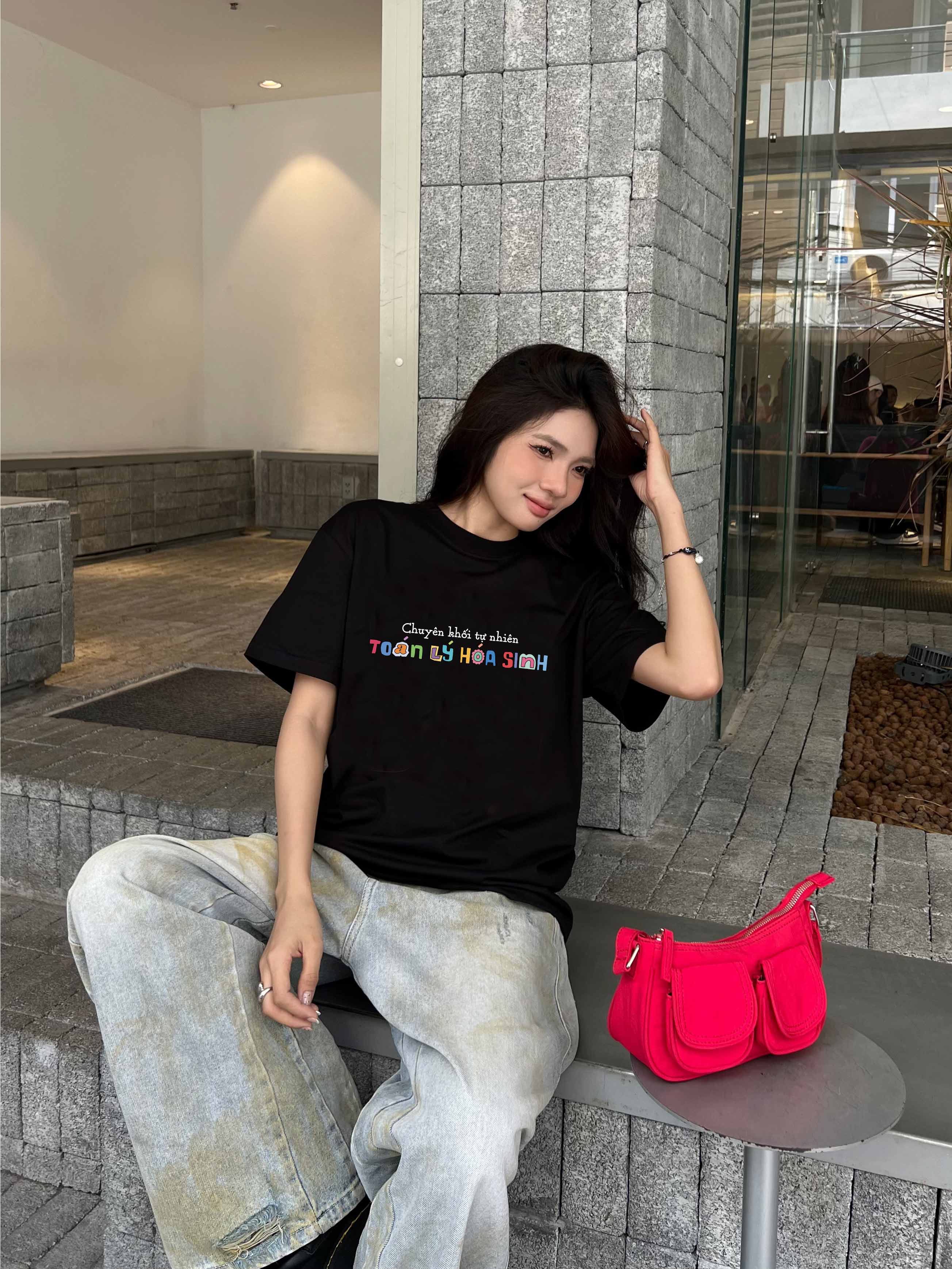 Áo thun form rộng in chữ dễ thương ATD2398 Miucho chất vải cotton cao cấp thoáng mát in Typography_thumbnail_4