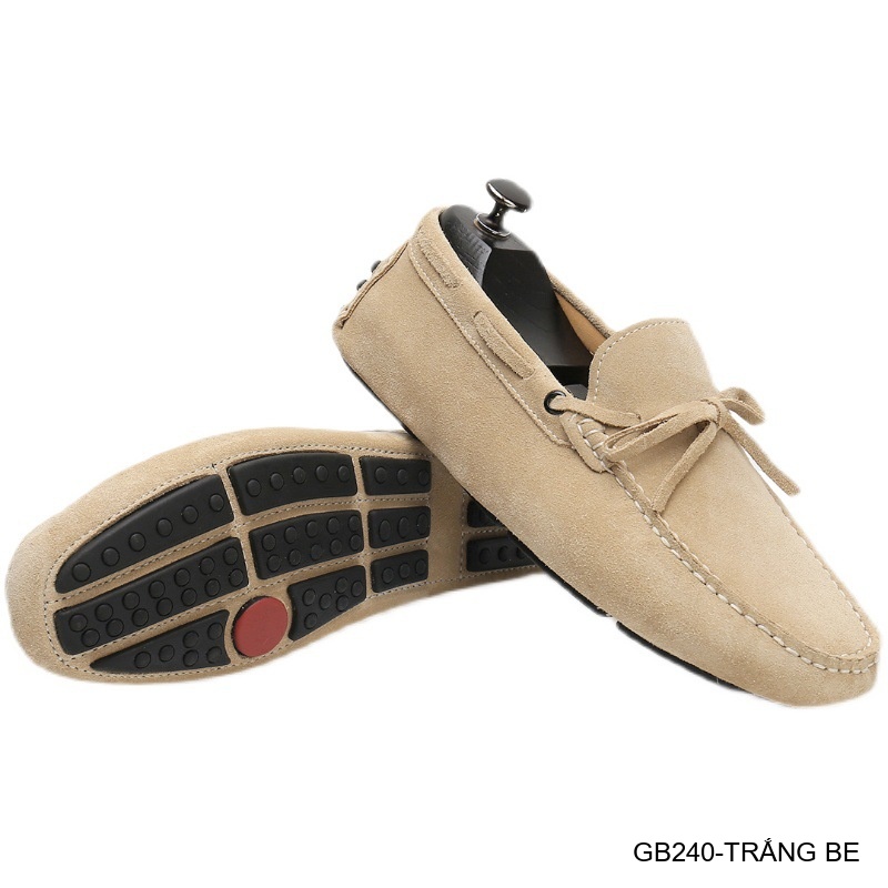 GB240 - Giày lười nam da heo kiểu Anh, đế bệt êm chân, phối nơ bướm thanh lịch_thumbnail_2
