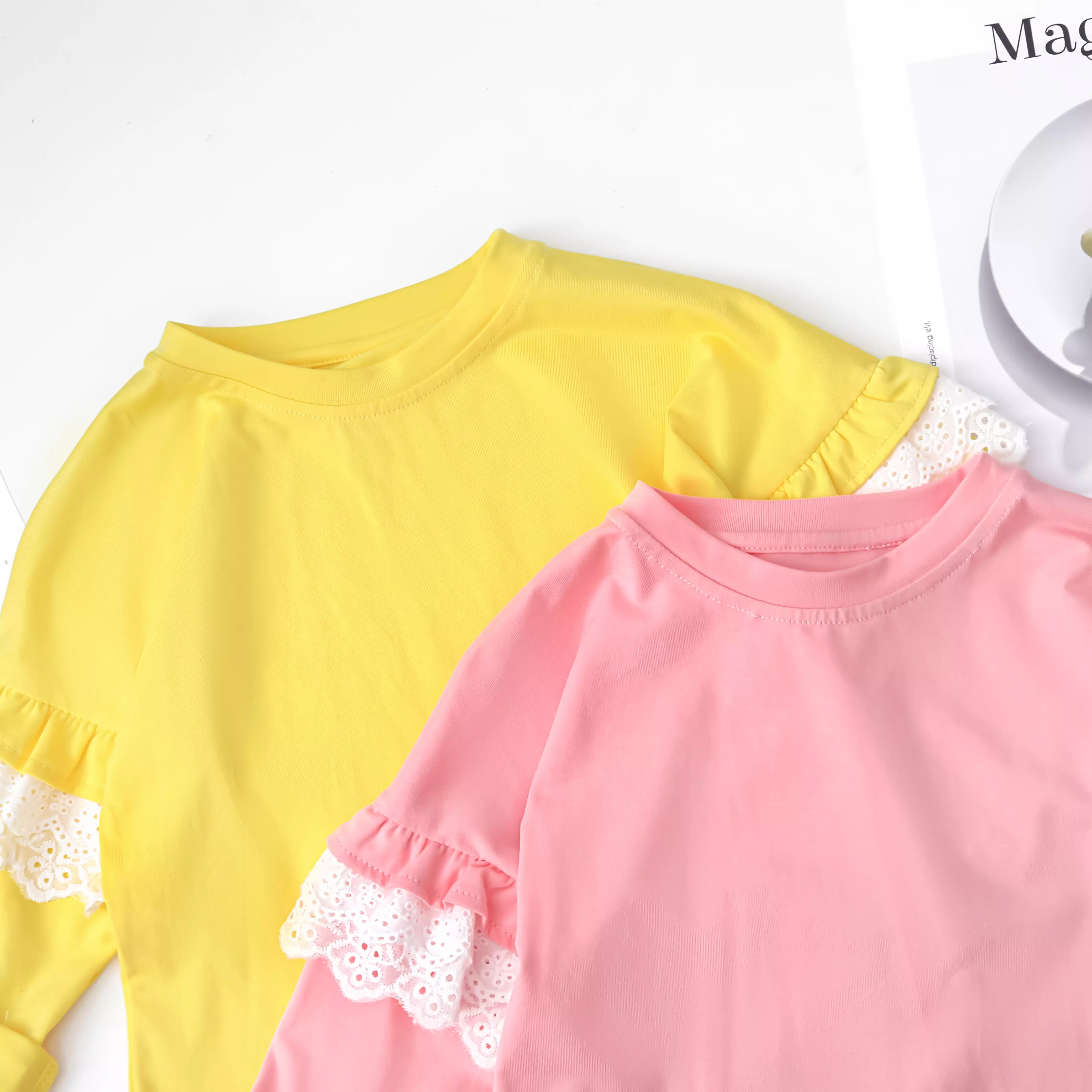 Áo thun bé gái tay phối ren_thumbnail_1