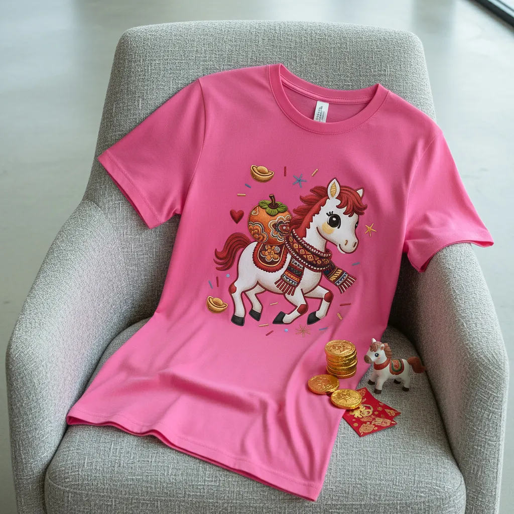 Áo thun Tết Bính Ngọ nữ form vừa Miucho Chic vải mềm mại thoáng mát hình in sắc nét 3015_thumbnail_6