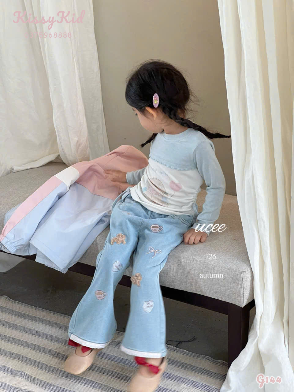 (G144) Áo thun mix xanh và trắng Ucee Heyduck_thumbnail_0