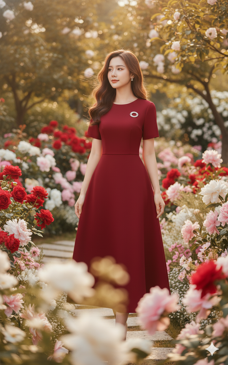 PVA009 ĐẦM ĐỎ SANG TRỌNG