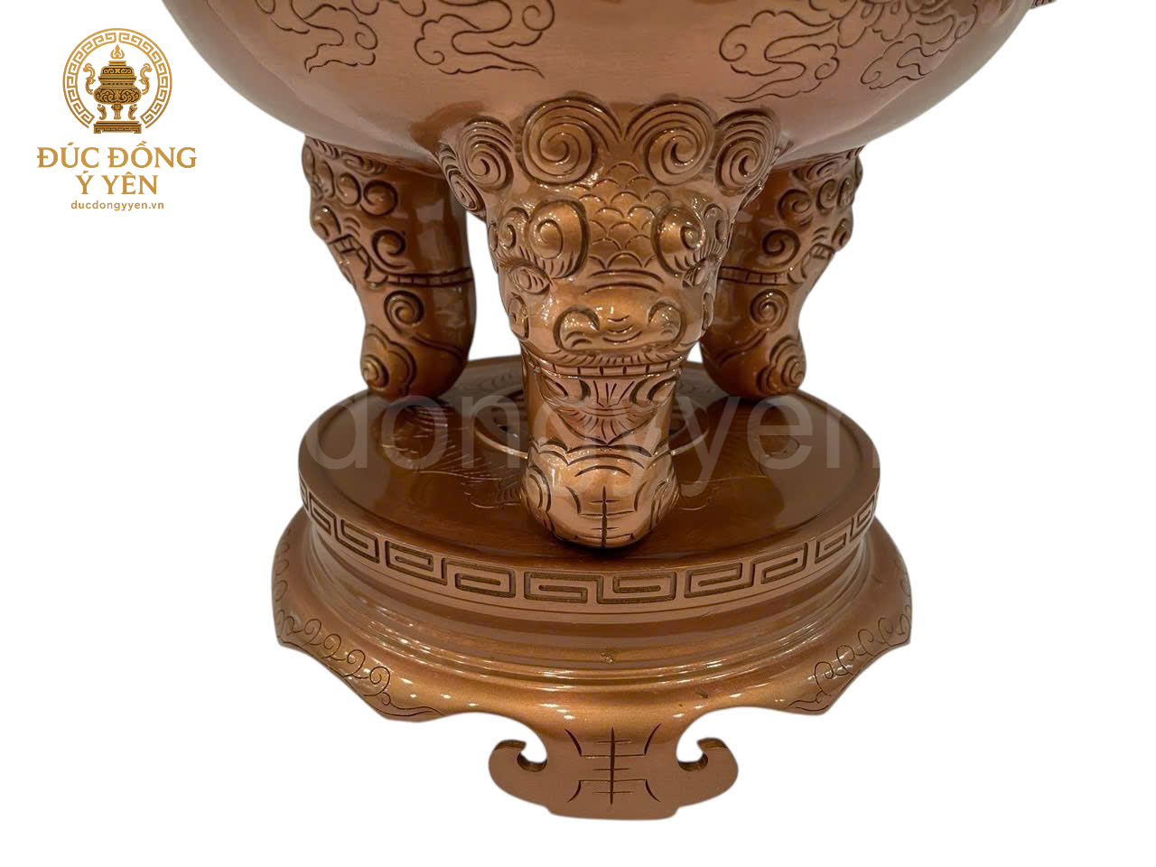 Bộ đỉnh thờ đúc đồng đỏ tam sự hoa sòi làm màu _thumbnail_3