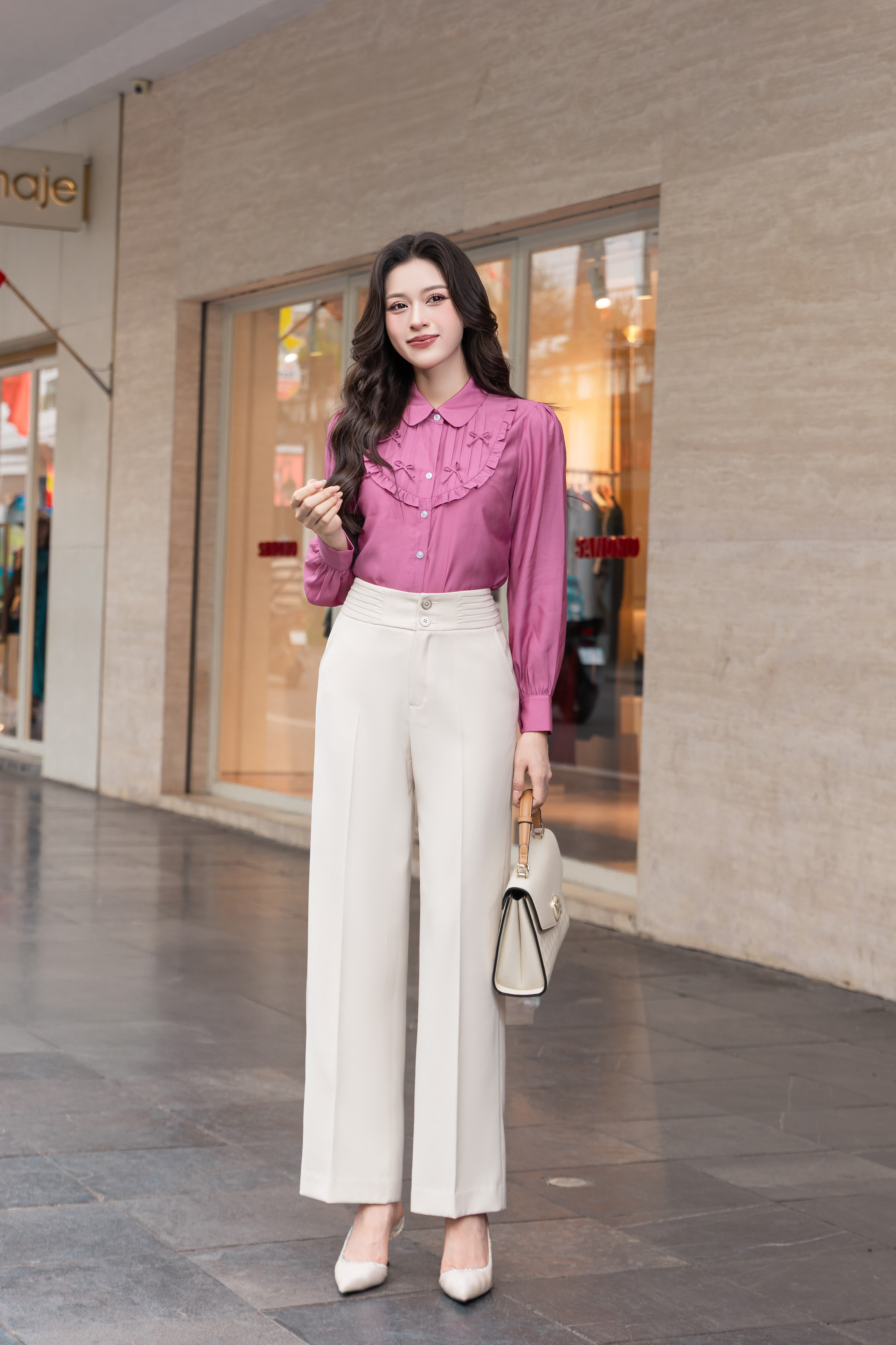 Áo sơ mi bèo ngực đính nơ A4200_thumbnail_5