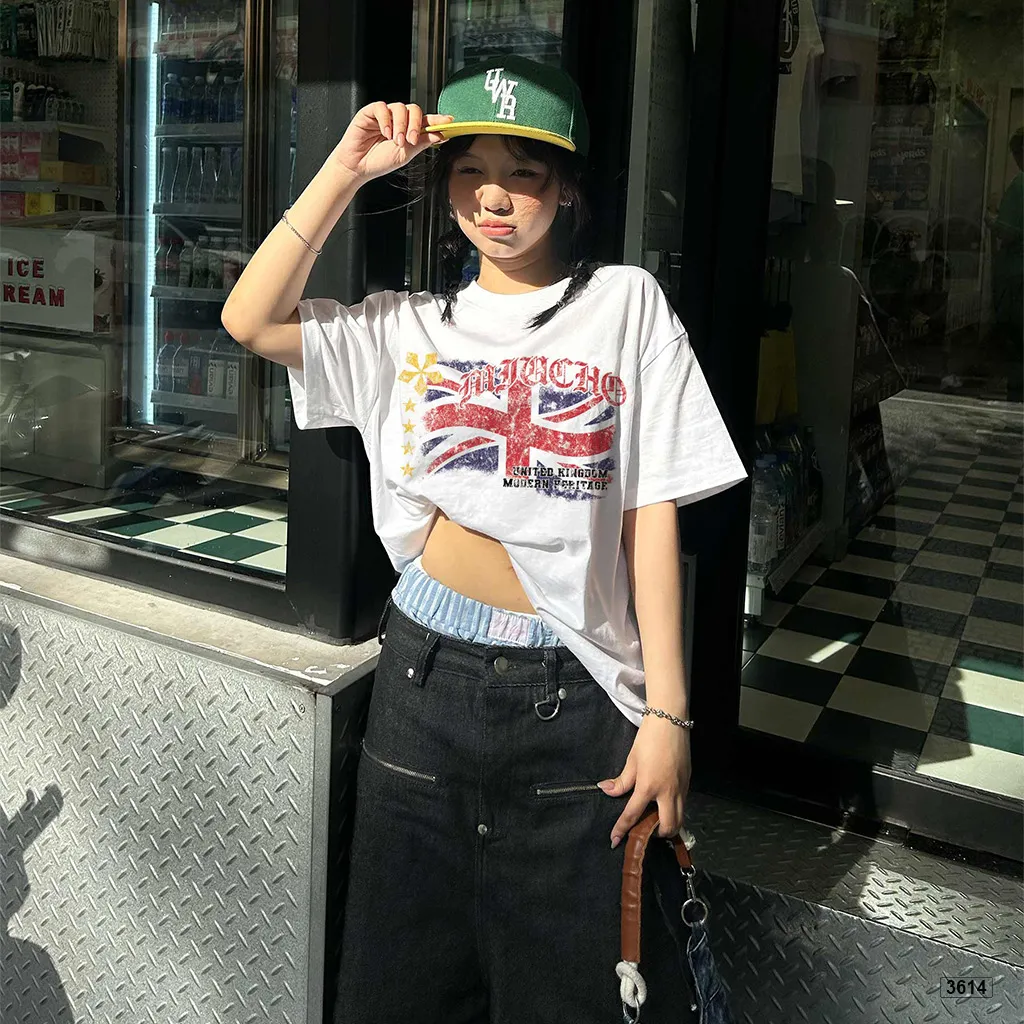 Áo thun unisex form boxy phong cách retro Miucho 3614_thumbnail_4