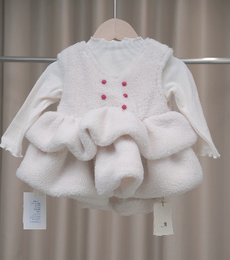 (D4) Áo gile lông cừu cúc đỏ 2 tầng